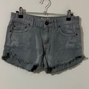 Free People Gray Jean Shorts